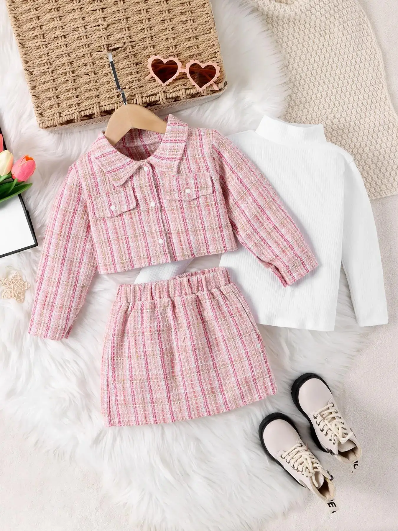 girls' casual personality suit