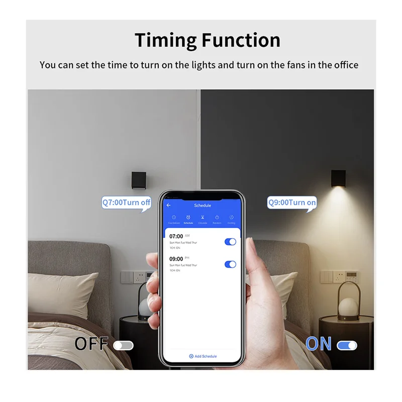 Y23A-4CH Tuya Wifi Smart Switch Smart Switch DIY Timer+Remote 7-32V USB 5V 2.4G Wifi Smartlife Home Automation Module For IFTT A