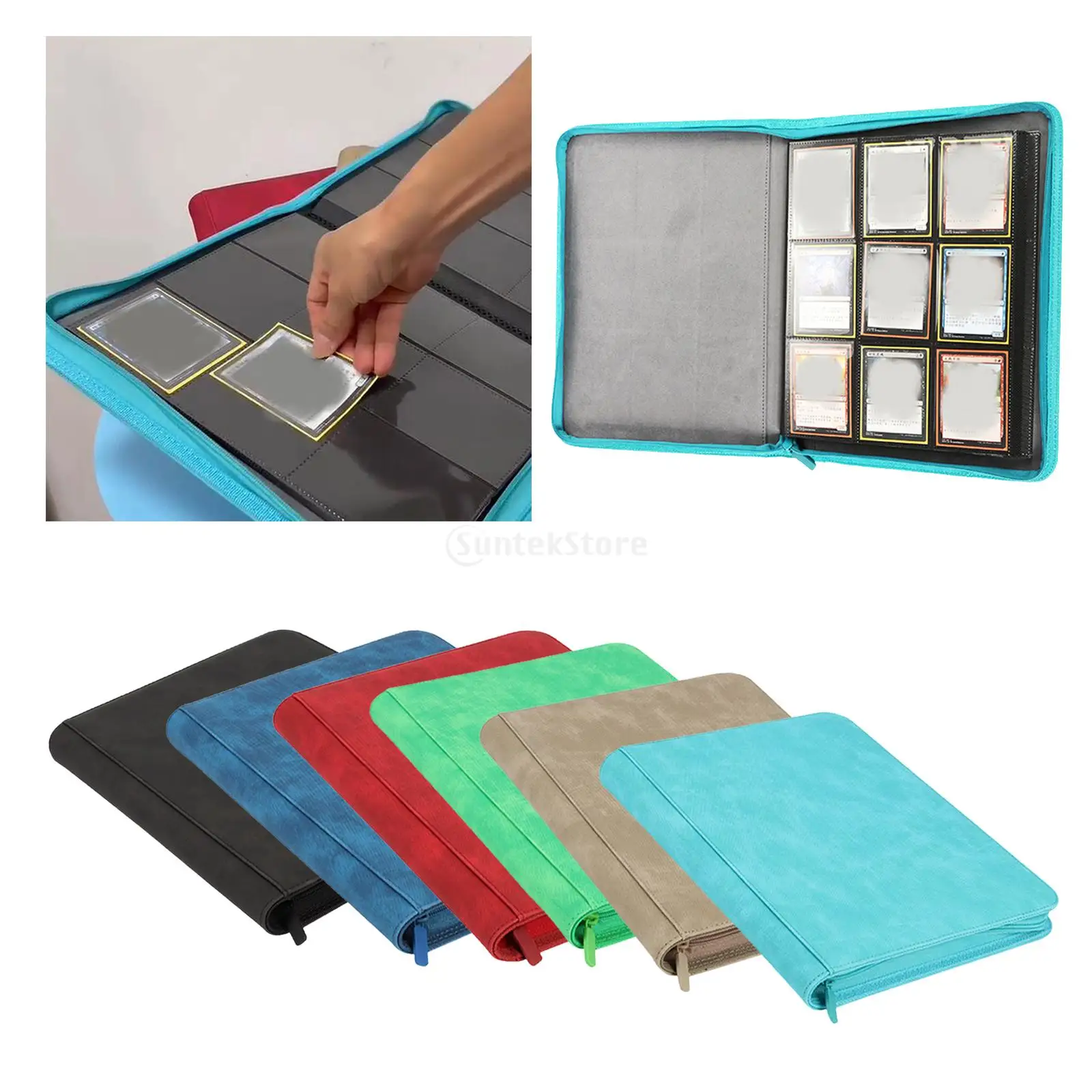 

Trading Cards Album Pages Folder Binder Sleeves 9 Pocket Binder Holder Organizer Trading Cards Album for Baseball Cards Toys
