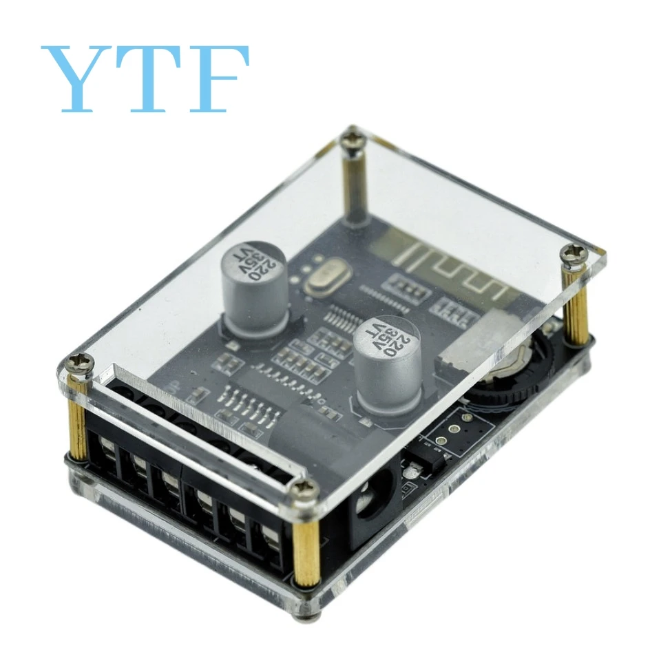 XY-P40W Bluetooth 5.0 Power Amplifier Audio Board Stereo Digital Amplifier Small Stereo AMP Home Theater With Remote Control