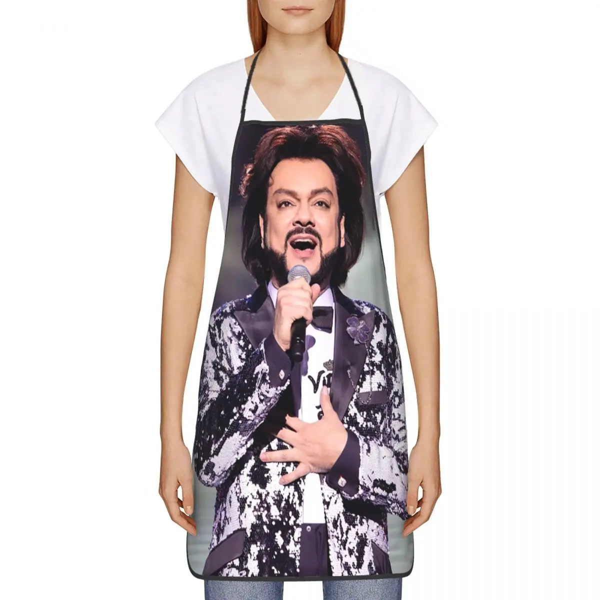 Unisex Pop Singer Philip Kirkorov Bib Apron Adult Women Men Chef Tablier Cuisine for Cooking Kitchen Russian Musician Gardening