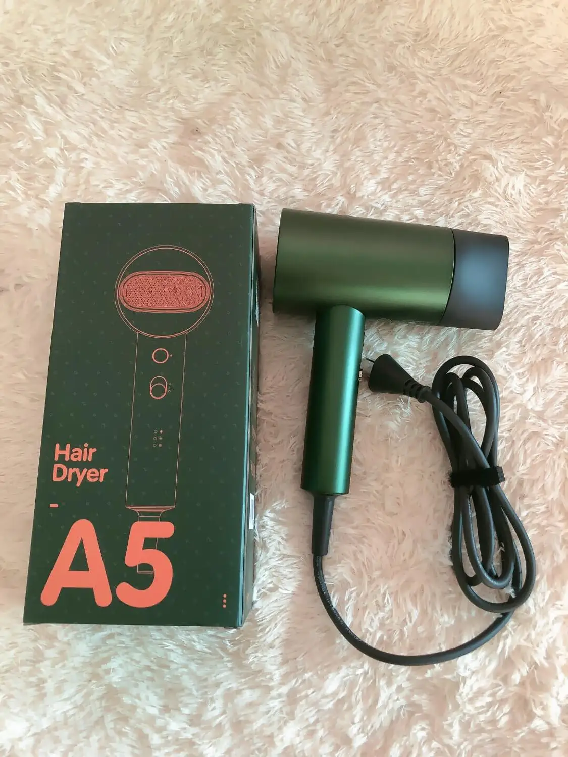 Youpin SHOWSEE 음이온 헤어 드라이어, 음이온 헤어 케어, 전문가용 빠른 건조, 1800W 콜드 앤 핫 헤어 드라이어 디퓨저, A5-R G