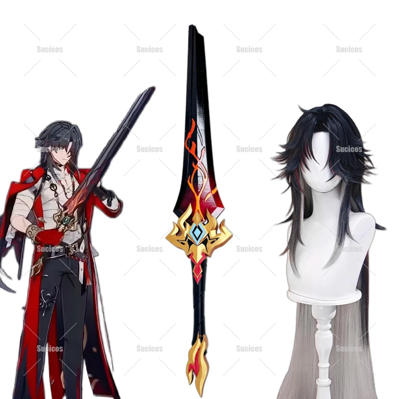 

Honkai Star Rail Mortenax Blade Cosplay Wig Sword Prop Anime Game Role Play Costume Accessories Halloween