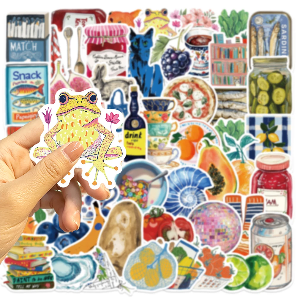 10/30/50/100pcs เมดิเตอร์เรเนียนมะเขือเทศการ์ตูนสติกเกอร์ Kawaii Graffiti แล็ปท็อปโทรศัพท์กันน้ํา INS สไตล์ความงามสติกเกอร์แพ็ค