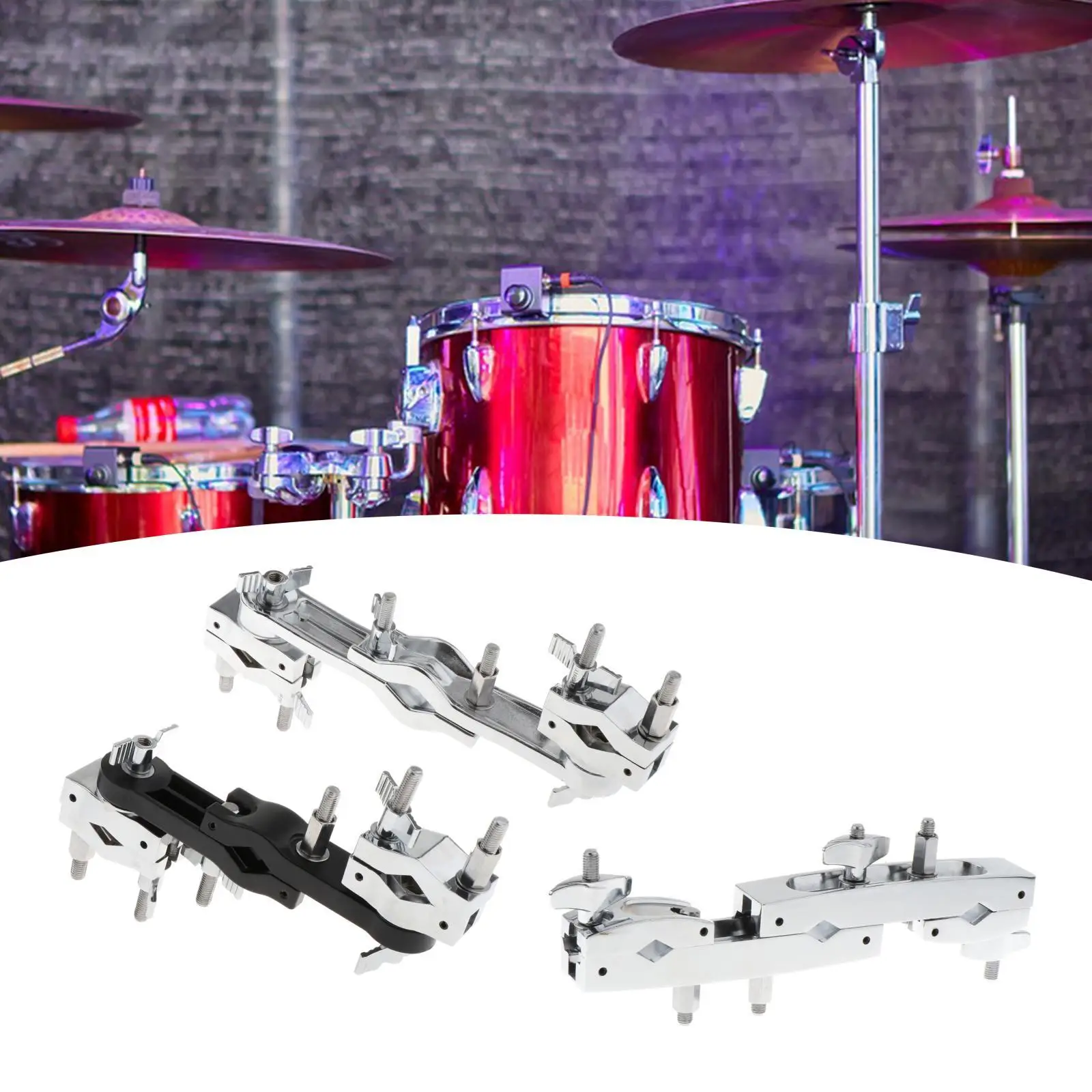Percussion Drum Rack Clamp Connector Rod Stand Support for Bass Drum Cowbell Holder Assembly Parts