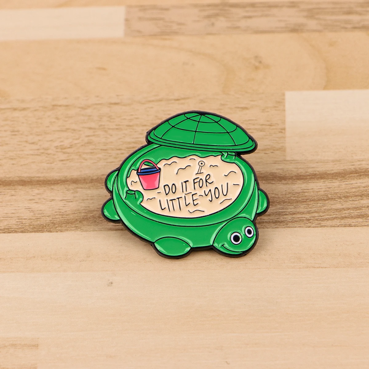 DO IT FOR LITTLE YOU Enamel Pin Animal Turtle Quotes Brooch Pines Lapel Pin Badge on Backpack Clothing Accessories Jewelry Gifts
