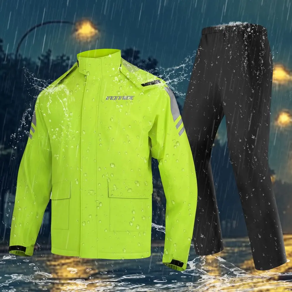 

With Reflective Strip Motocycle Riding Raincoat Waterproof Motorcycle Jacket Ultrathin Rain Coat Cycling Fishing Climbing Jacket