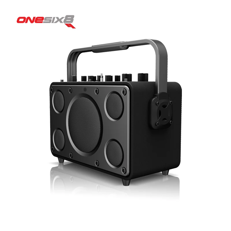 Top Seller Deep Base Sound Metal Speaker Rocker Portable Speaker for iPhone ,ipad With Two UHF Microphone