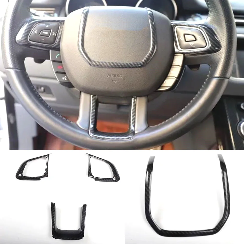 

Car Steering Wheel Decoration Cover Trim ABS Stickers For Land Rover Range Rover Evoque 2012-2018 Interior Auto Styling Moldings