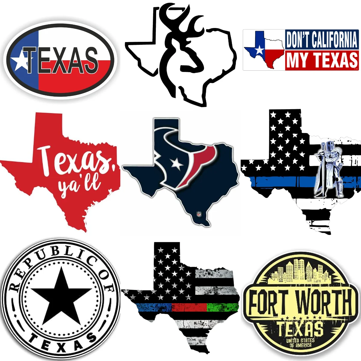 

Texas Map Flag Emblem Creative PVC Sticker for Decorate Car Van Truck Bicycle Window Wall Decal Accessorie