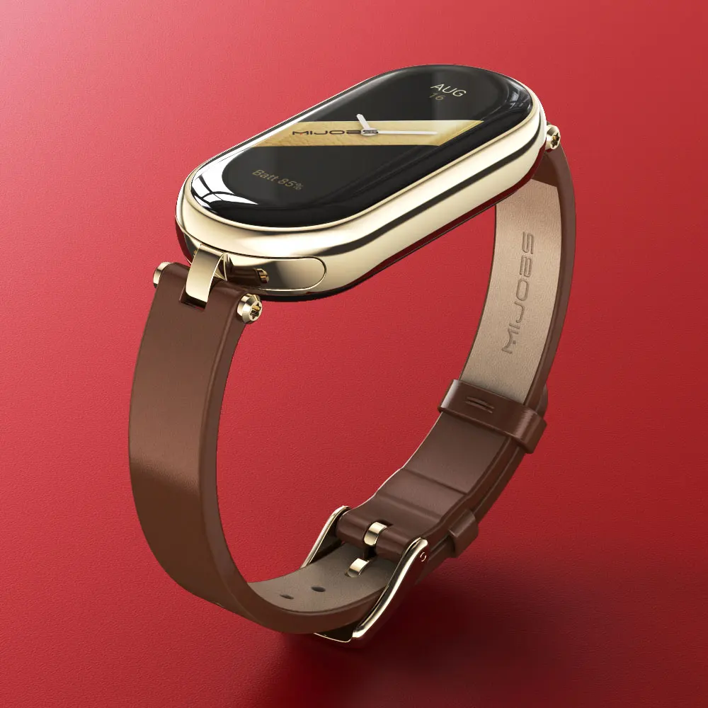 Band voor Mi Band 10 9 8 7 6 5 4 3 Armband voor Xiaomi Smart Band 8 9 Band voor kleine pols Miand 7 Lederen polsband Correa