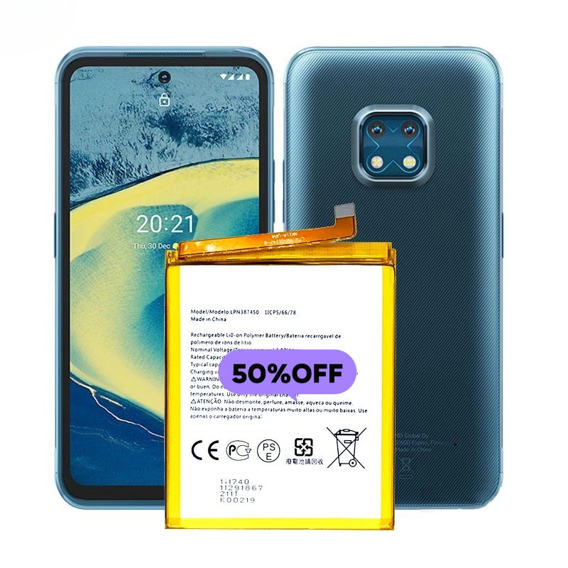 LPN387450 para Nokia XR20/TA-1368/TA-1362 Batería para teléfono de alta calidad y alta capacidad Reemplazo Batería Grado A con herramientas 6