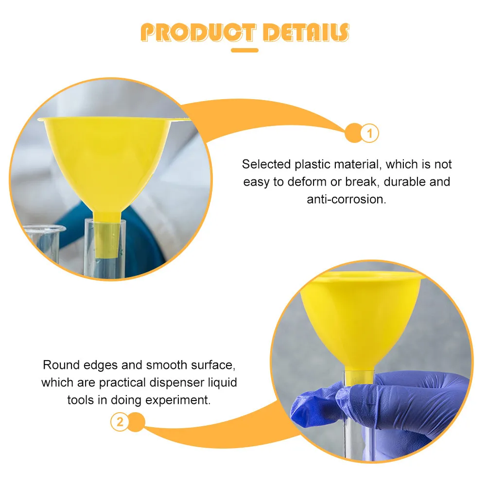 16Pcs Laboratory Plastic Scientific Funnel 60Mm Wide-Mouth Filter Funnels for Chemical Experiments Easy Use Plastic 60Mm Funnel