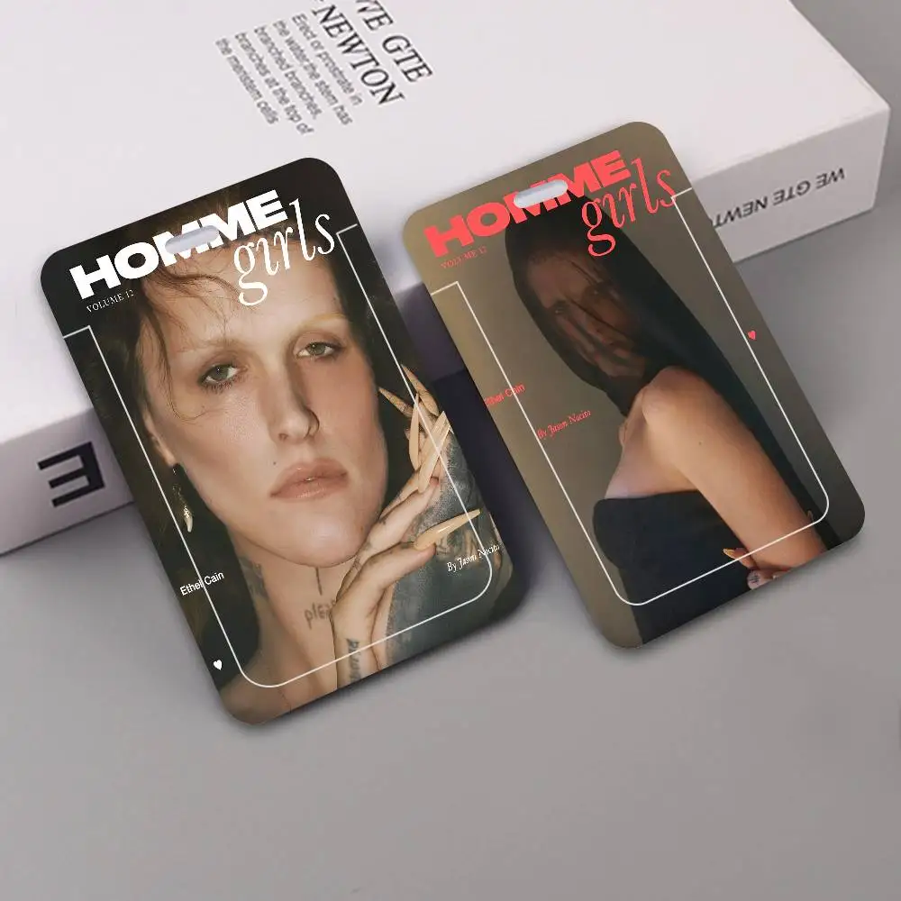 

Singer E-Ethel Music Albums Cain Holder ID Name Tag Cover Company Card Holder for Staff Employees Bus Card Sleeve with Lanyard