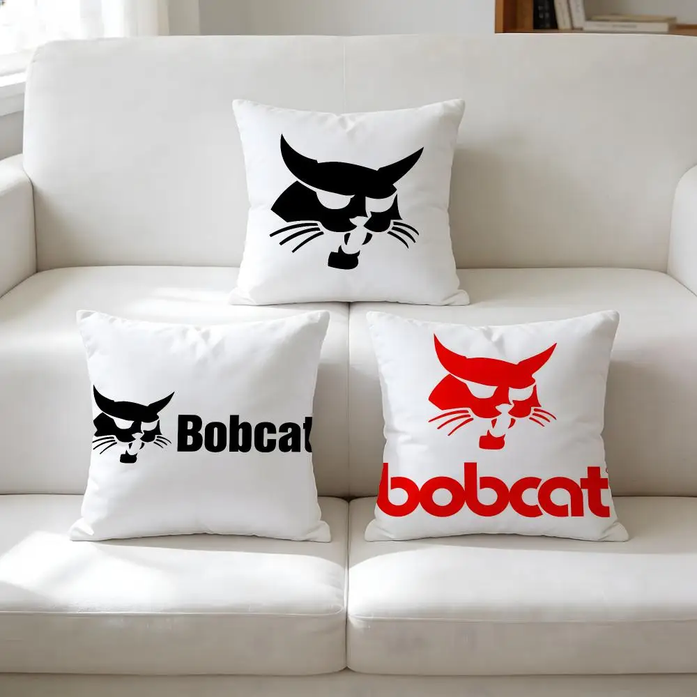 Fashion Logo B-Bobcats Cushion Cover Breathable Short Plush Pillow Case Wrinkle-Resistant Machine-Washable For Easy Care