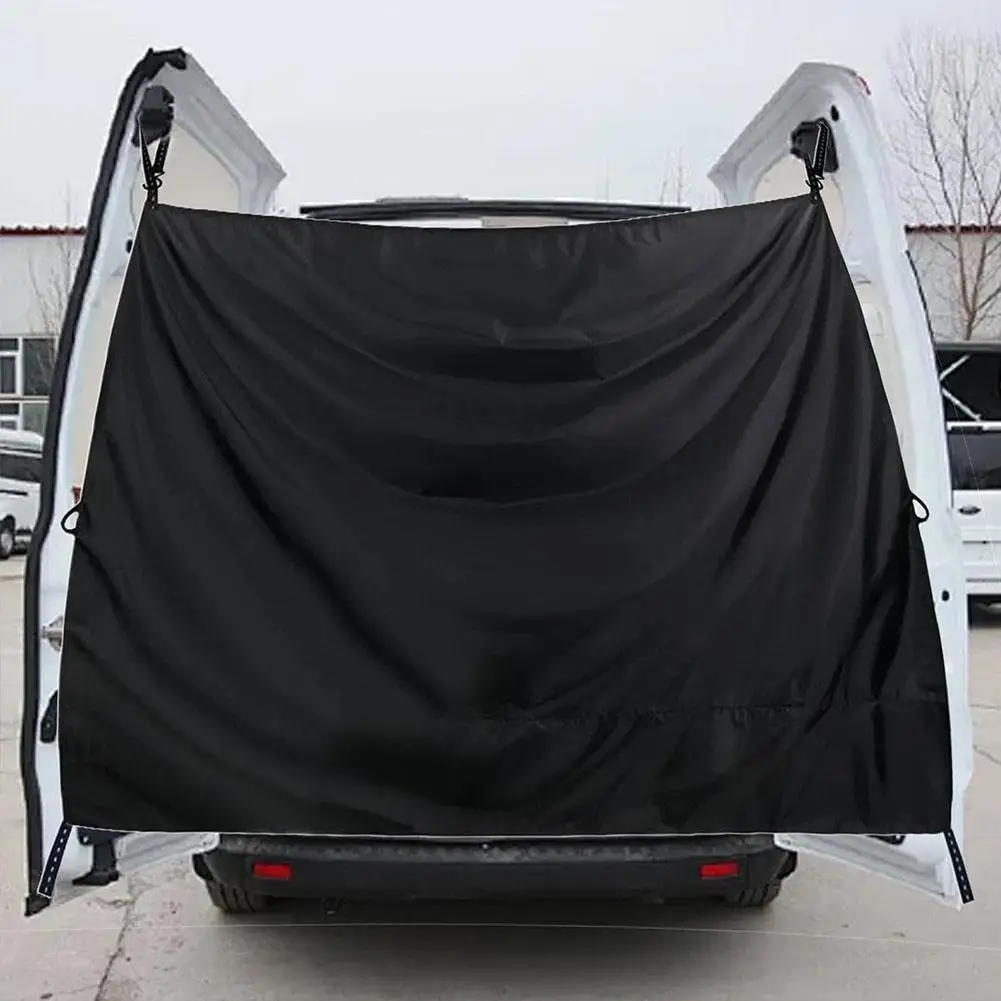 Rideau de porte arrière de voiture universel, accessoires de rideau de séparation de voiture, couverture d'ombrage d'écran occultant en tissu Oxford pour voyages de plage