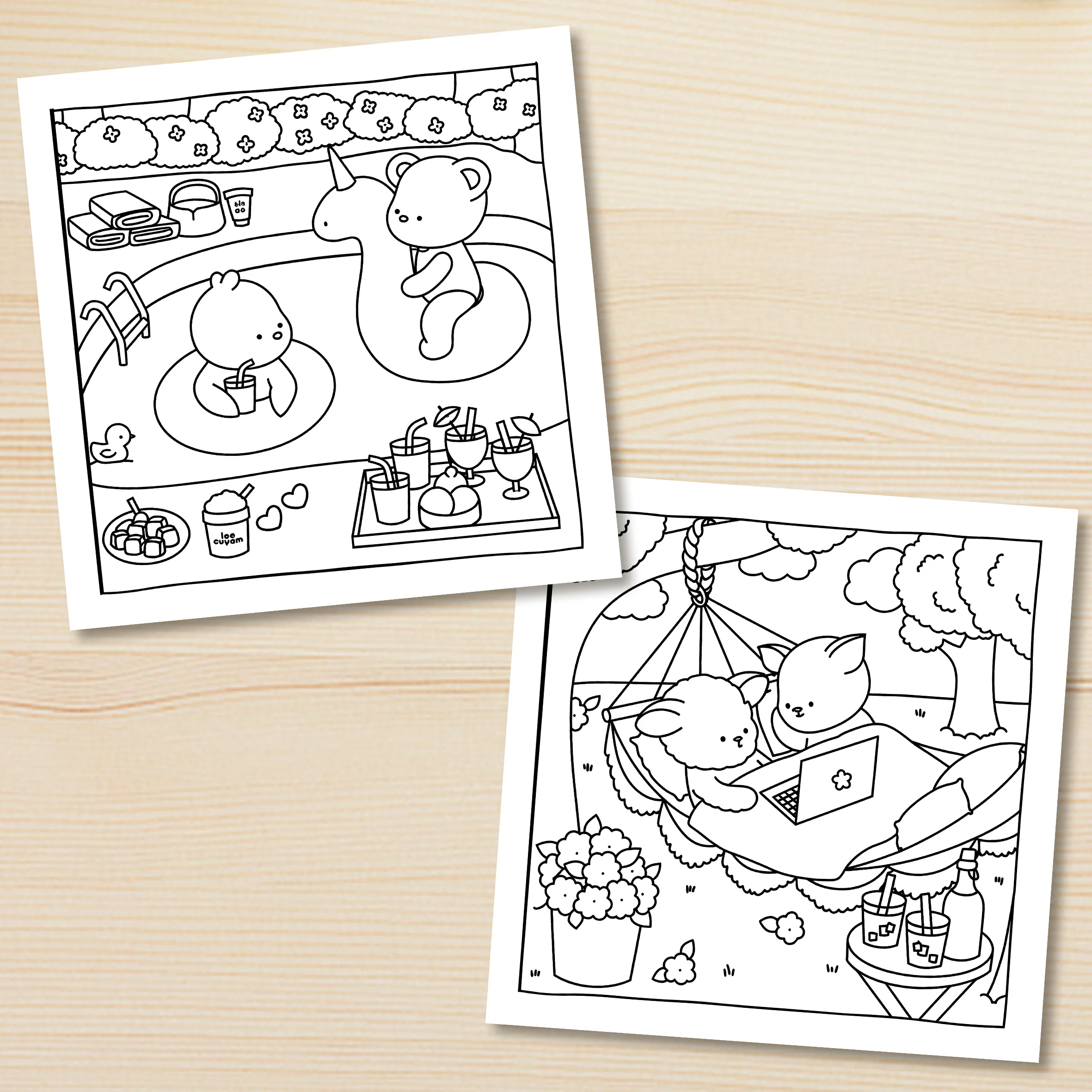 COZY PARADISE Bold-easy Patterns Coloring Book for Adults Cute Drawing Book Perfect Gift for Party and Birthday