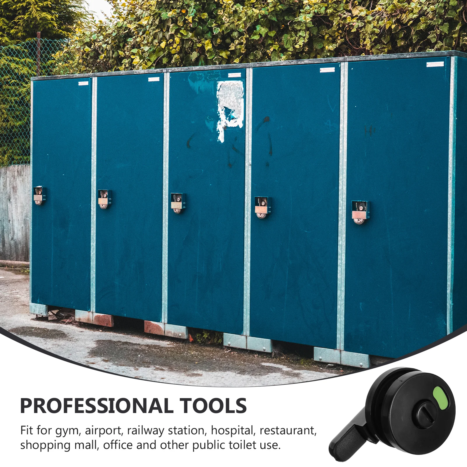 

4Pcs Indicator Lock Door Handle Rustproof Plastic Vacant Occupied Sign for Public Toilet Bathroom Stall Commercial Use