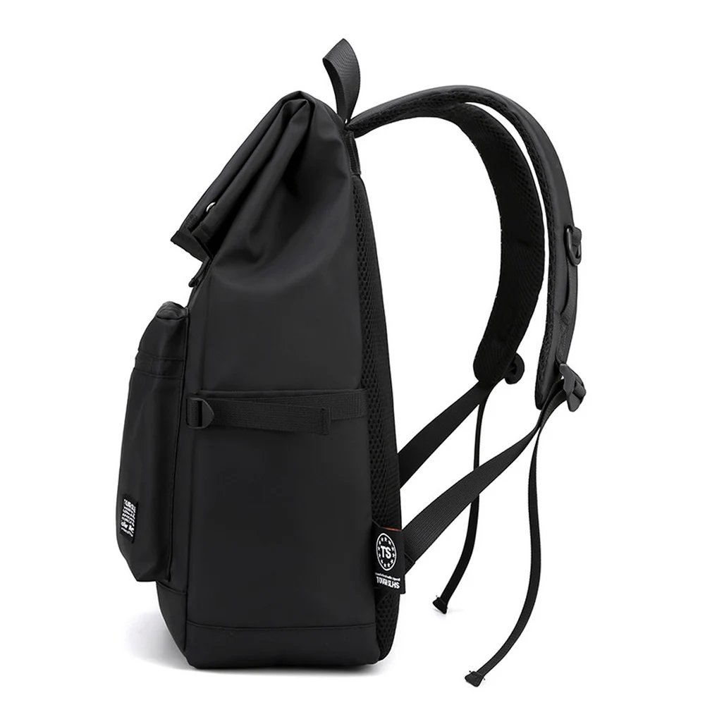 CFUN YA Men Oxford Fabric Backpack with Buckle Flap Padded Shoulder Straps Front Zip Pocket and Side Pockets for Daily Travel