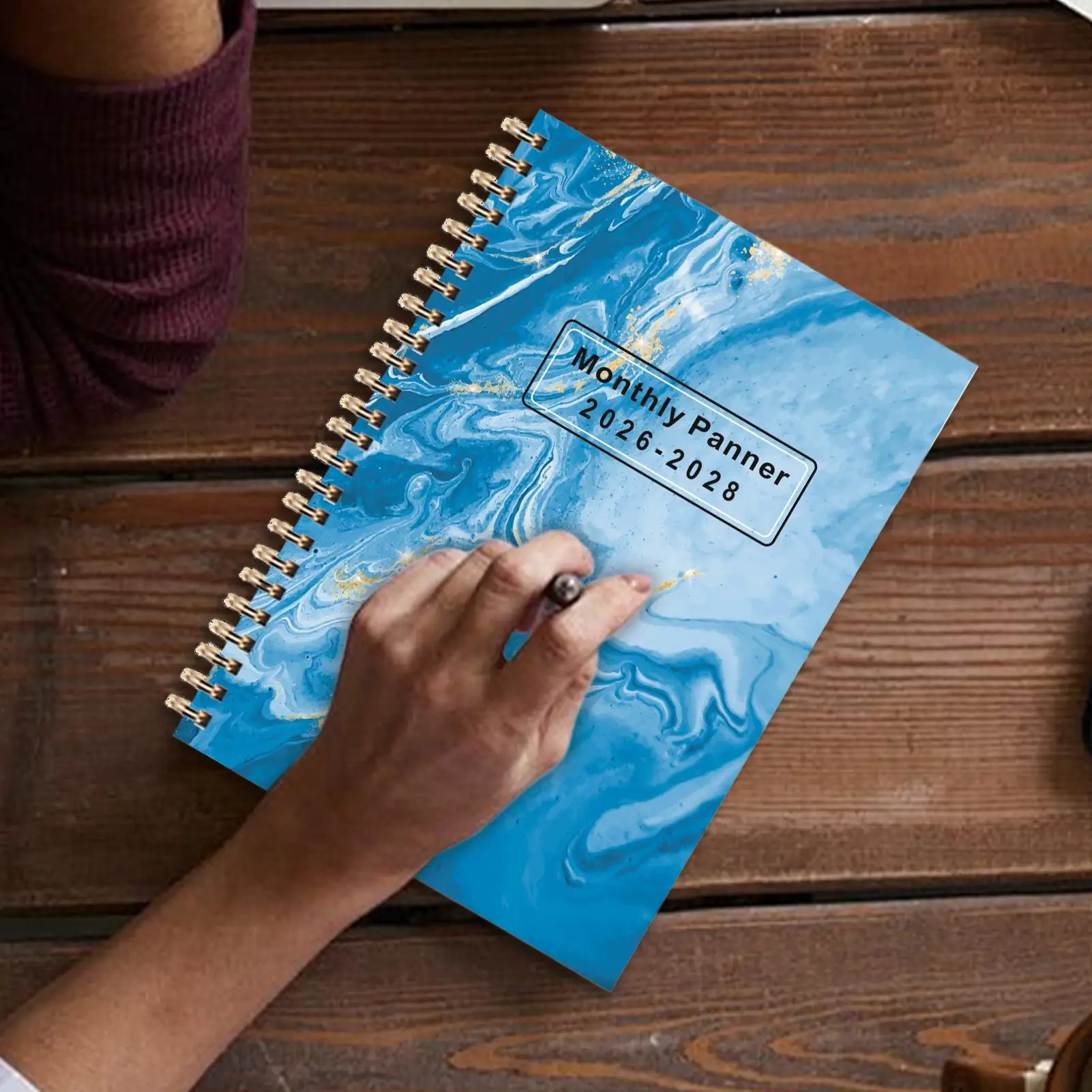 2026-2028 플래너 연간 플래너 코일 바인딩 저널 36개월 탭 포함 학교 대학 직장 비즈니스 작업 가정용