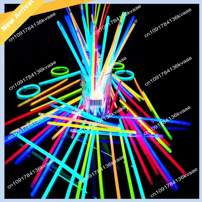 M01K 100Piece Fluorescence Light Glow Sticks Bracelets Necklaces Neon Bright Colorful Glow Stick For Wedding Party Glow Sticks