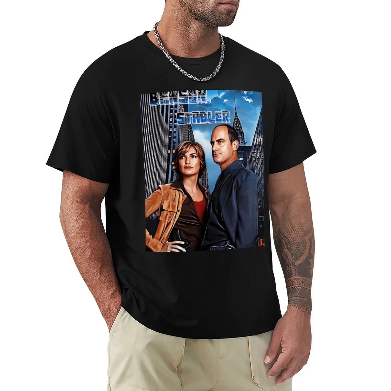Benson & Stabler Law and Order: SVU T-Shirt man t shirt designer T-Shirt