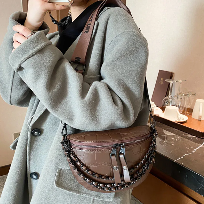 Designer Crossbody Chest Bag 2023 Winter New Women Waist Bag Phone Pack High Grade Chest Pack Luxury Female Shoulder Bags Purse