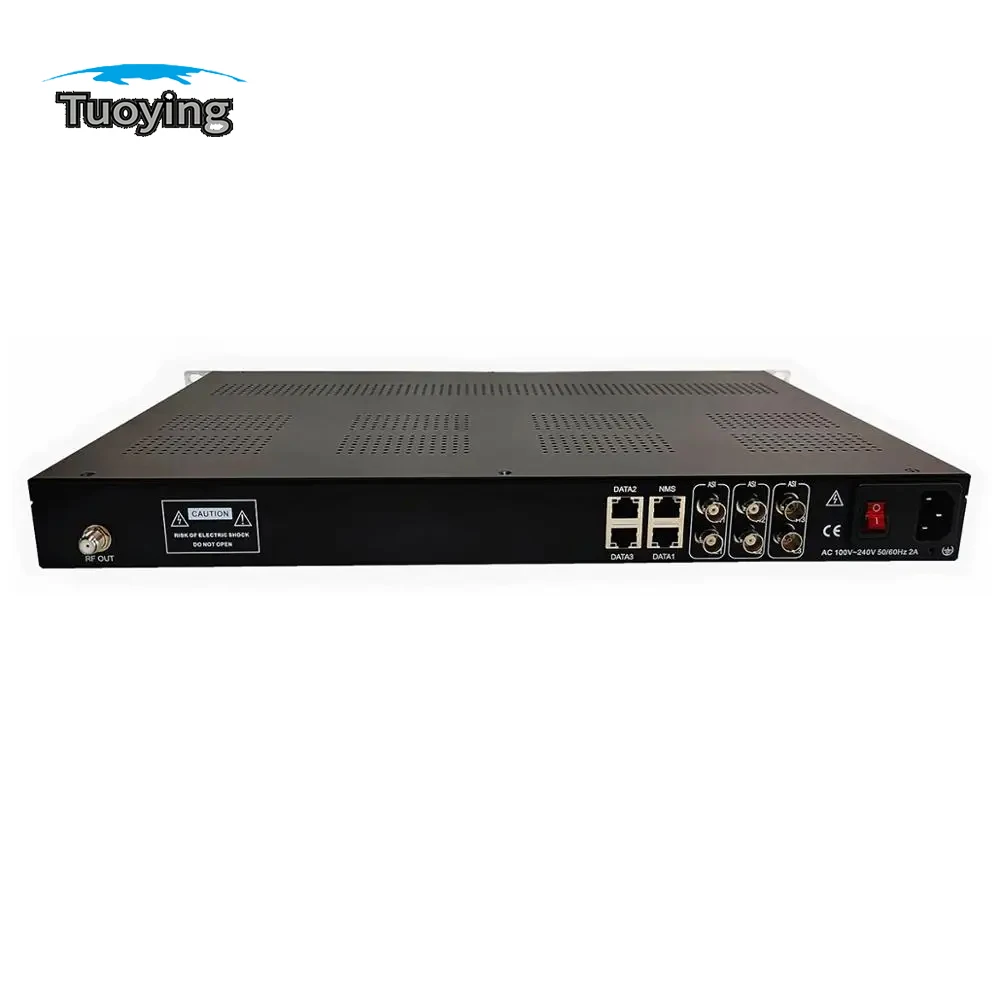 

8 16 24 Multiplexing IP-to-RF ASI-to-RF Cable front-end equipment ISDBT DVB-C DVB-T ATSC modulator IP output via UDP and RTP