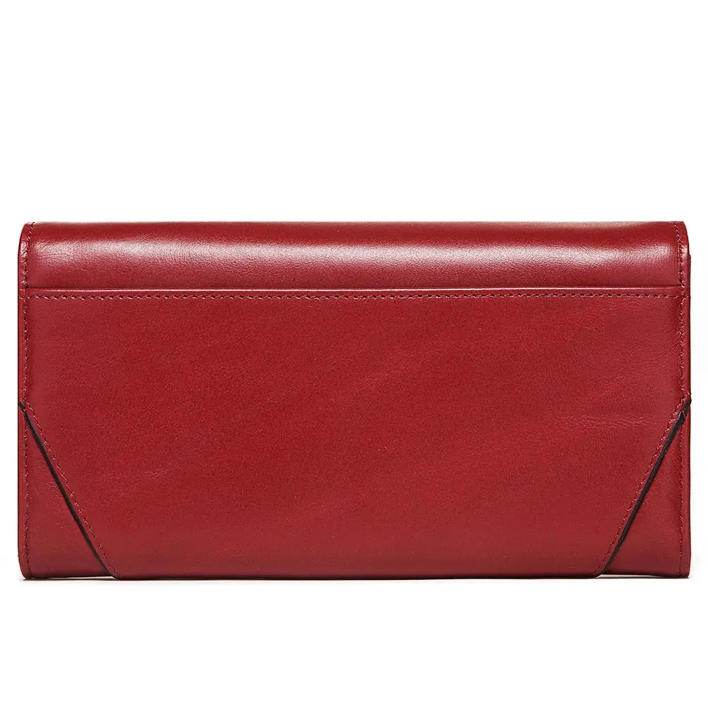 HUMERPAUL Fashion Women Genuine Leather Wallet RFID Blocking Tri-fold Credit Card Holder Luxury Long Female Phone Clutches