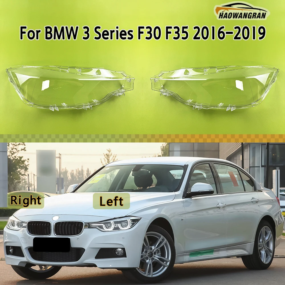 

BMW 3 Series F30 F35 2016 2017 2018 2019 Headlamp Cover Transparent Lamp Shade Shell Lens Plexiglass Replace Original Lampshade