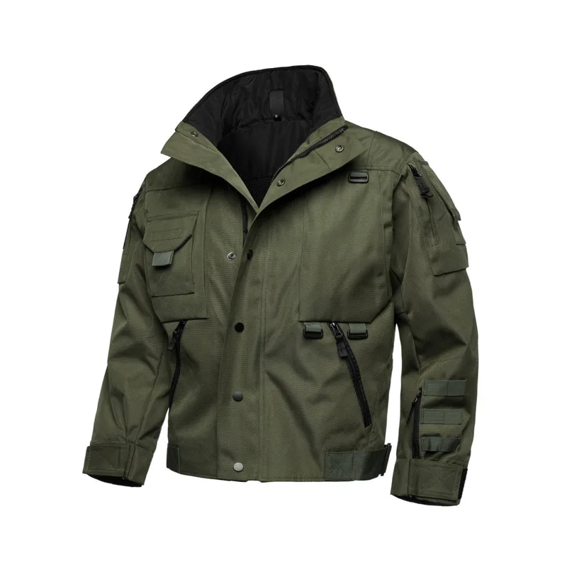 HKSH Spring Autumn Men Tide Chic Dark Tactical Jacket Windproof Scratchproof Motorcycle Safari Style Y2K 3D Pleated Coat HK27797