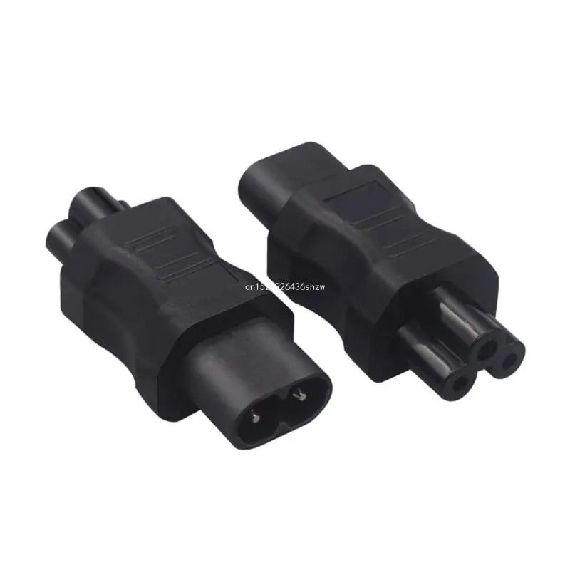 2Prong US C8 to C5 Plugs Power Adapter for Standard Computer Power Adapters IEC320 C8 Male to C5 Male Dropship