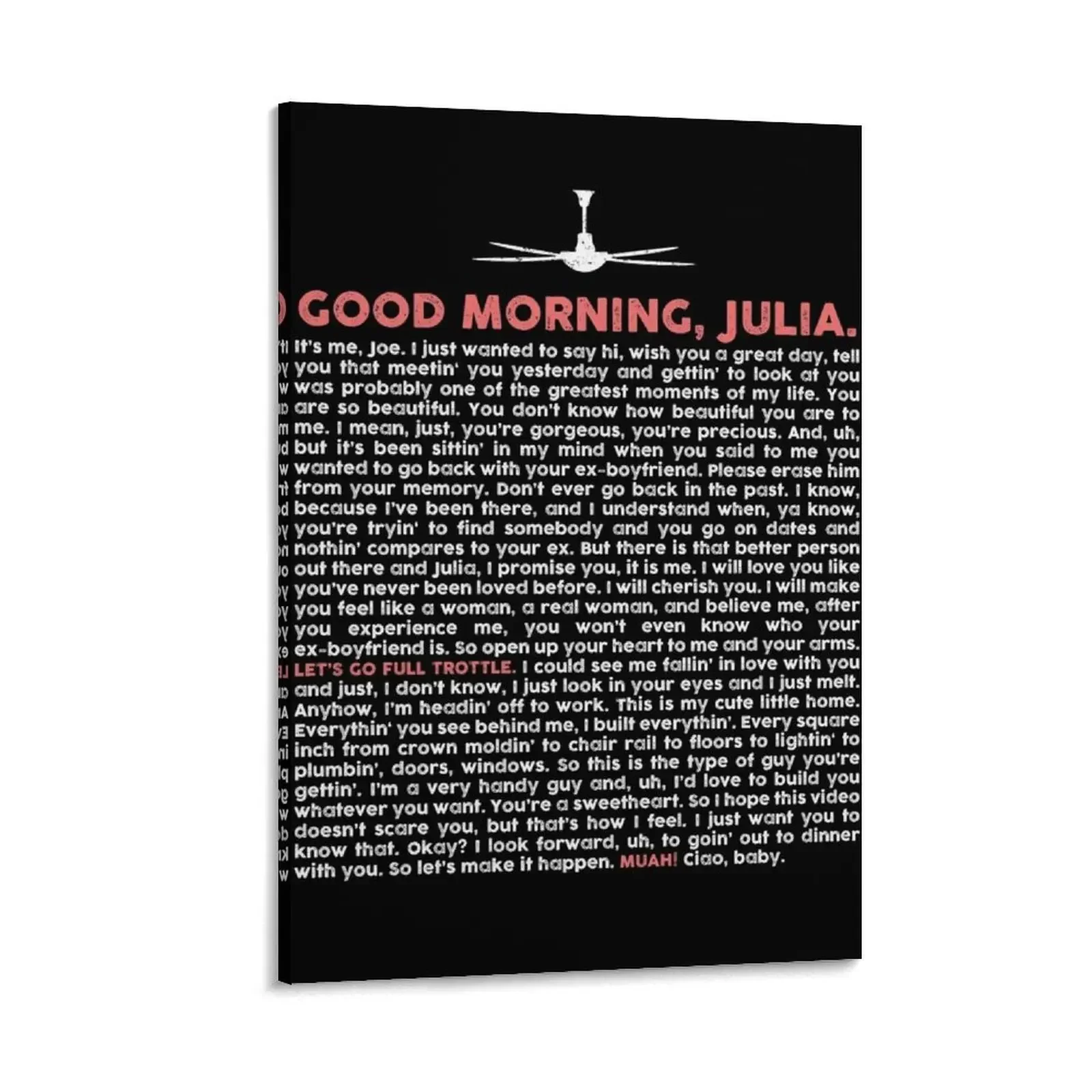 

Good Morning Julia Canvas Painting Picture on the wall Decoration anime
