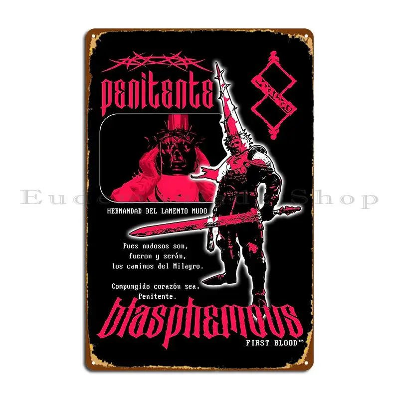 

Blasphemous Metal Plaque Printing Iron Mural Club Bar Customize Tin Sign Poster