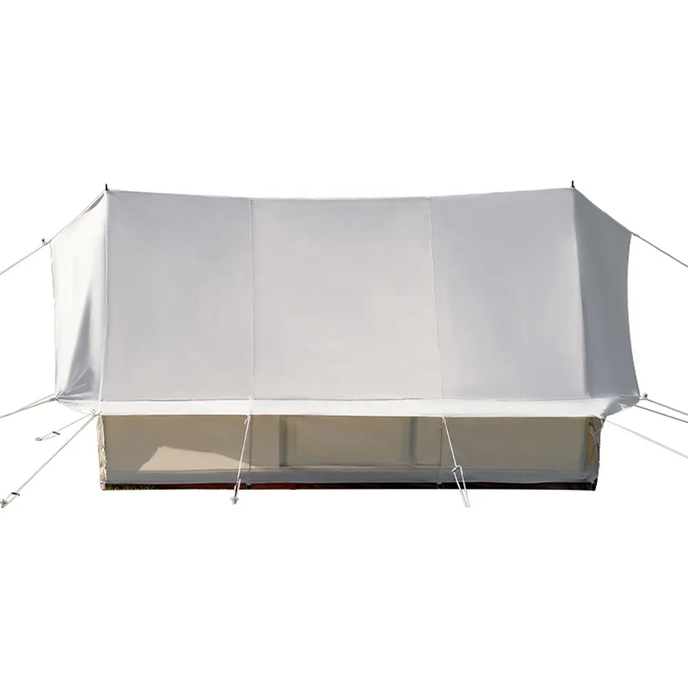 

Outdoor Cabin Camping Tent Portable Sun Protection Mildew A-line Tent Oxford Double Door Large Camping Rain-Proof Roof Tent