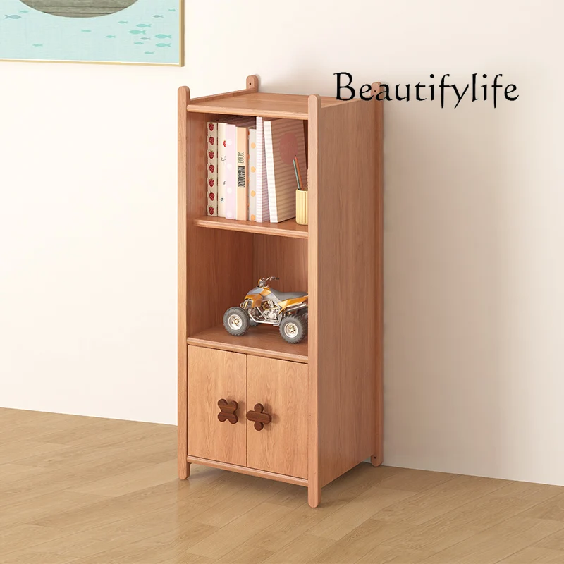 

Reading Area Bookcase Floor Solid Wood Storage Dust-Proof Storage Rack