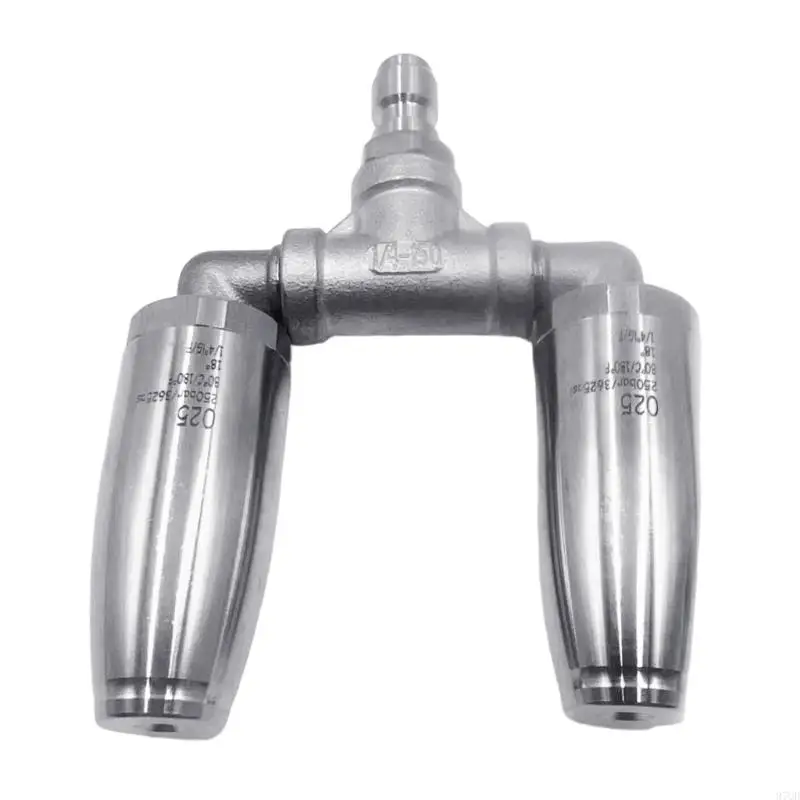 

97QD Stainless Steel Double Nozzle With 360 Degree Rotation Water Pressure Nozzle Tip