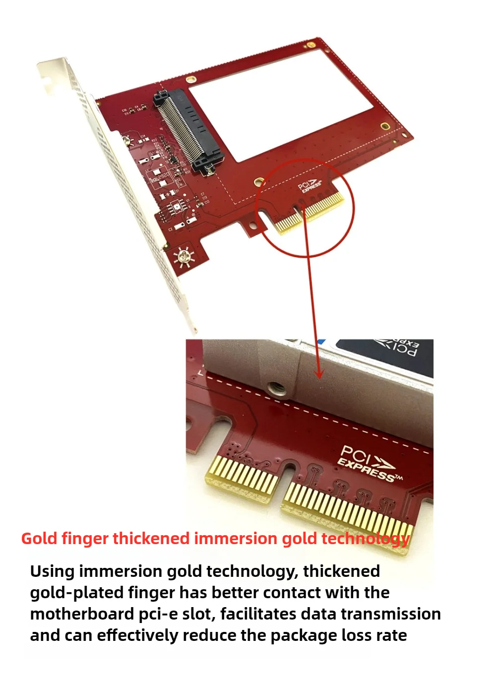 Карта адаптера U2 Карта адаптера U.2 Интерфейс SFF8639 к адаптеру жесткого диска PCIe 3.0X4 для Intl P4800X P4610 P4510