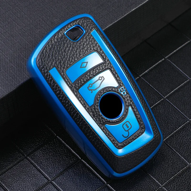 

TPU Leather Style Car Key Case Cover Shell Fob For BMW X3 X5 X6 F30 F34 F10 F20 G20 G30 G01 G02 G05 F15 F16 1 3 5 7 Series