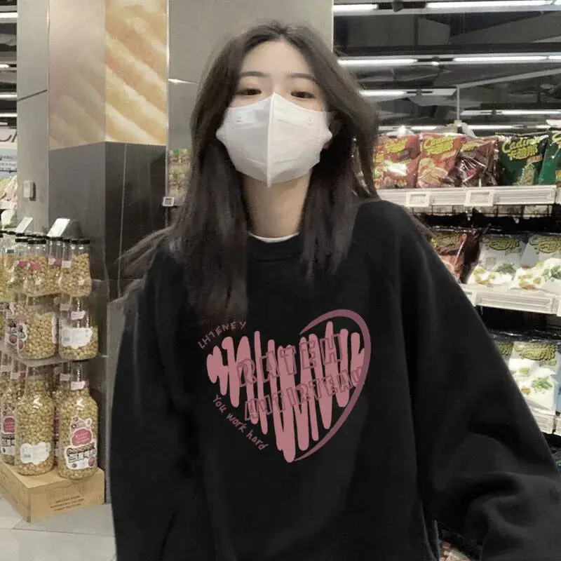 Sweatshirts Youth Women Tops A Hood Quilted Open Shoulders Graphics Sweat-Shirts Warm Brown Burgundy Casual Streetwear Solid