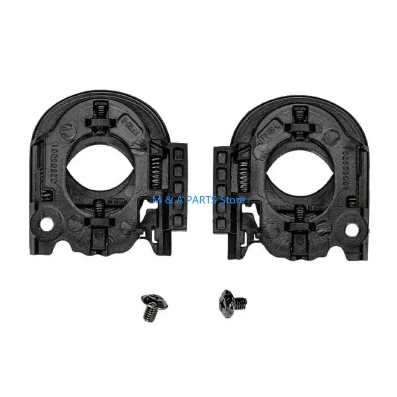 

U1JF 1 Pair Helmet Shield Pivots Base Plate with Screws Black for MT 4