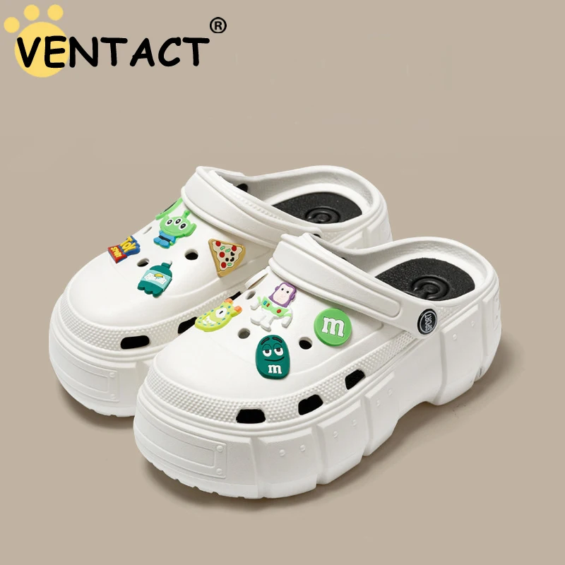 VENTACT Summer Women Slippers Clogs Garden Shoes Platform Outdoor Beach Sandals Wedges Slippers Slide For Girls Casual Shoes