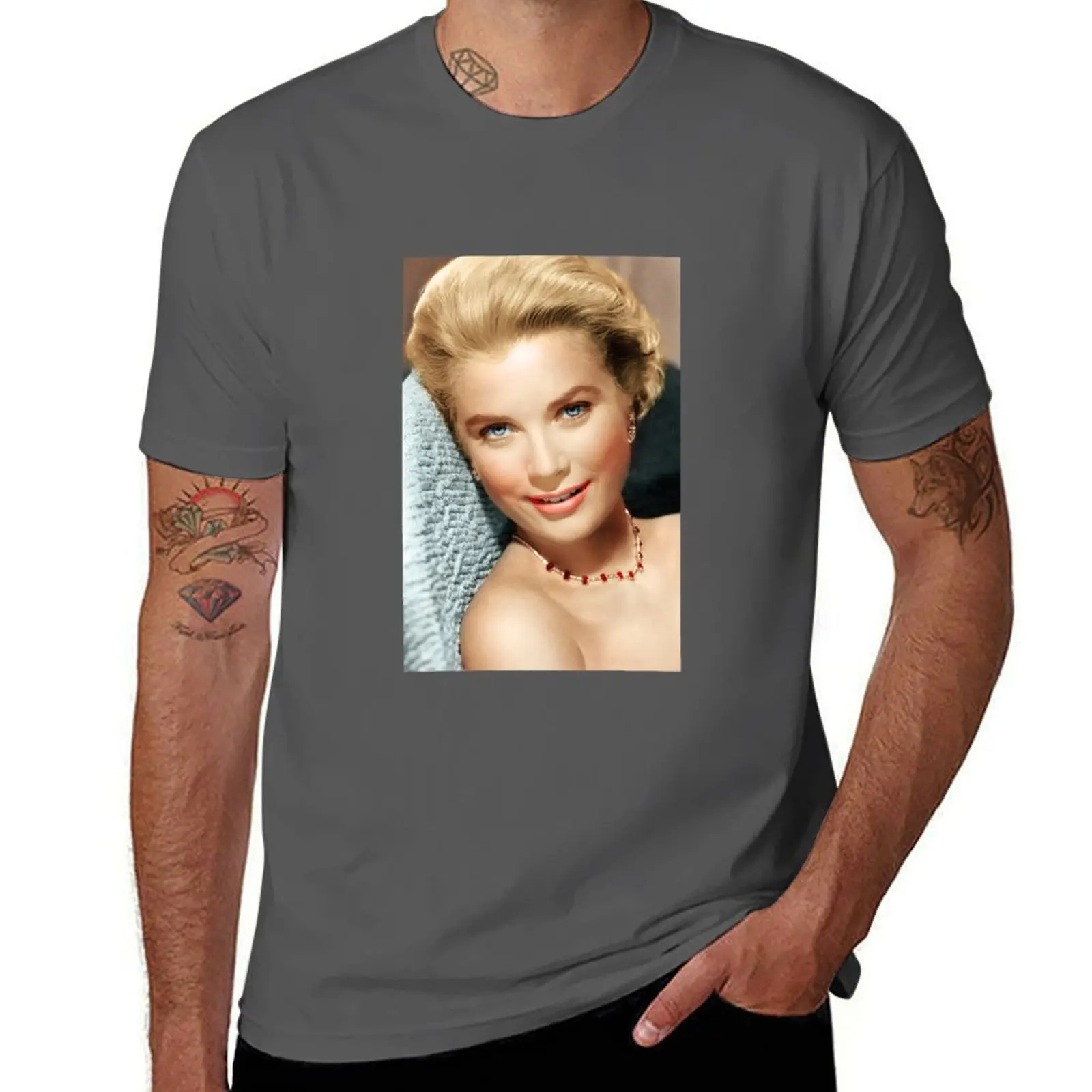 

Grace Kelly T-Shirt vintage anime shirt man clothes Man t-shirt oversized mens designer t shirt