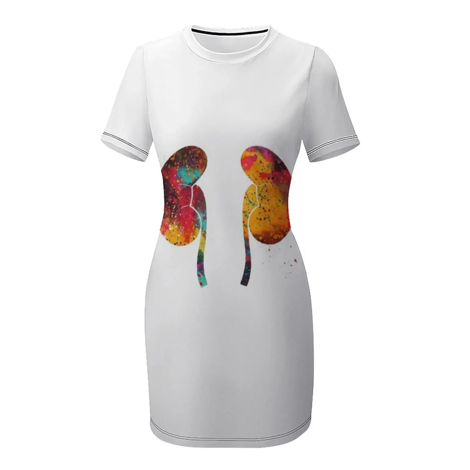 ชุดเดรสแขนสั้นลายกายวิภาคไต ชุดเดรสแบบผ้าพันแผล ชุดราตรีออกงาน ชุดเดรสออกงานปี 2025 ชุดเดรสสำหรับผู้หญิงปี 2025