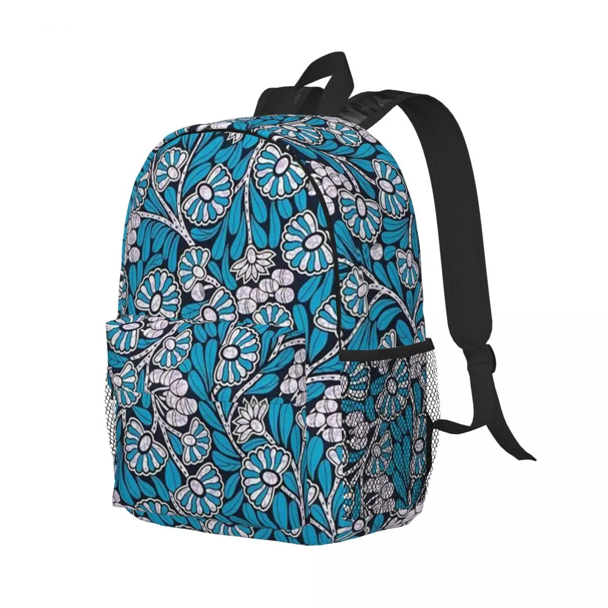 

African Ankara Wax Print Backpack Student Boys Girls BookBag Kids School Bag Laptop Shoulder Bags for Men Women