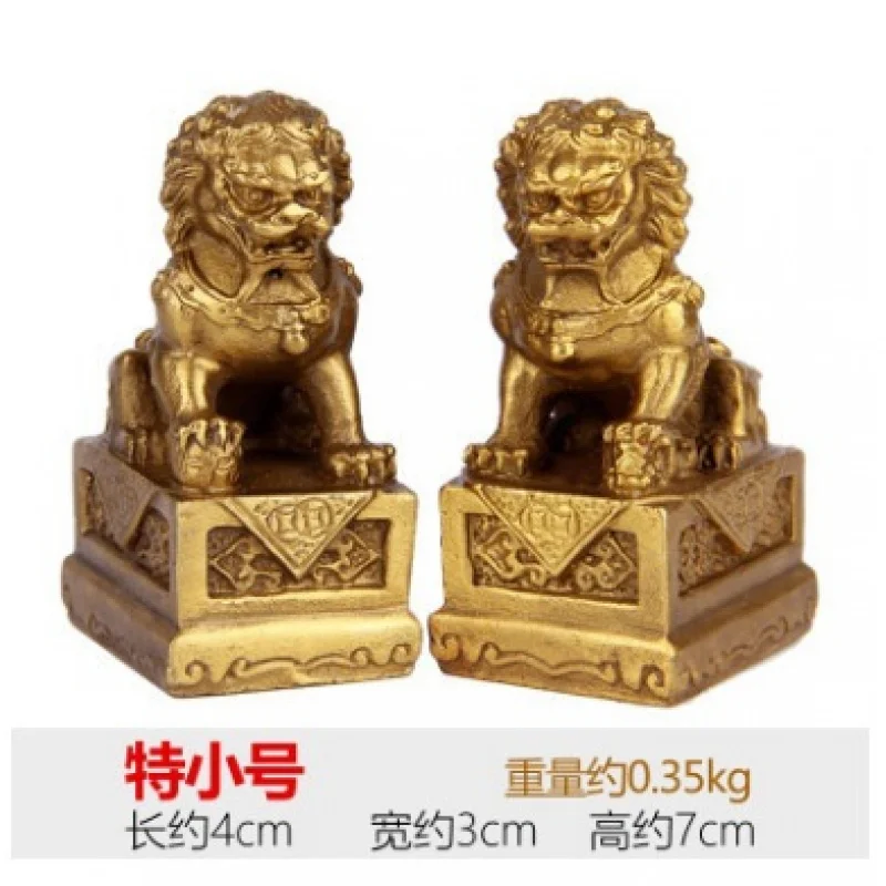 Factory Wholesale Copper Lion Ornaments Copper Home Ornament Furnishing Copper Lion New Year Gift Copper Lion Ornaments