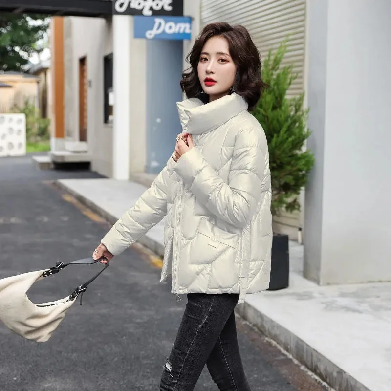 2026 New Winter Jacket Women Down Cotton Jacket Parkas Female Short Casual Loose Warm Cotton-padded Coat Outwear Parka Lady Top