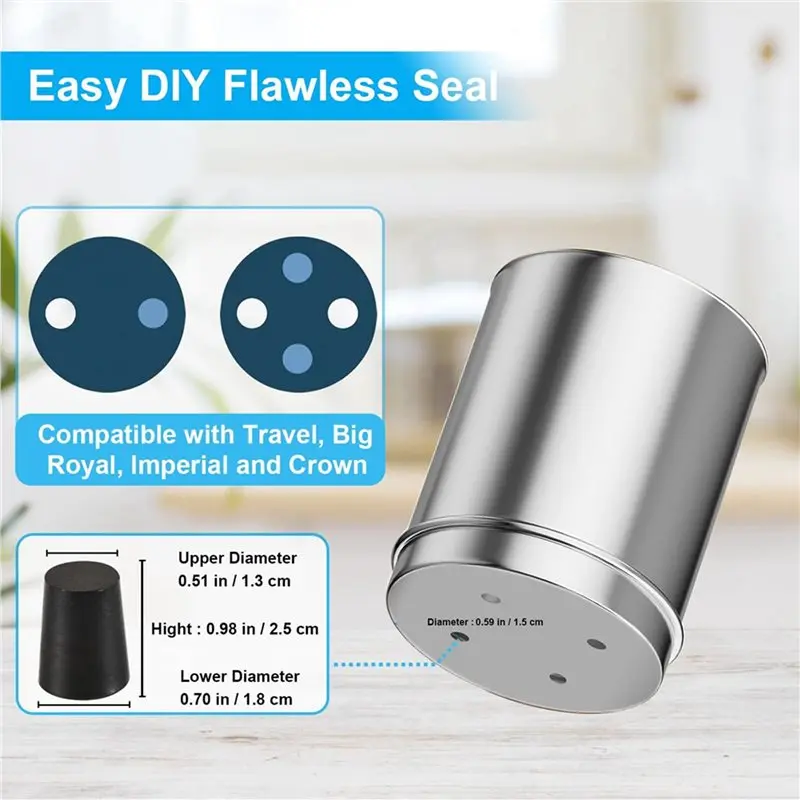 EMECE-Replacement Kit For Berkey Water Filter System Elements - 8 Wing Nuts, 8 Washers & 8 Silicone Blocking Plugs
