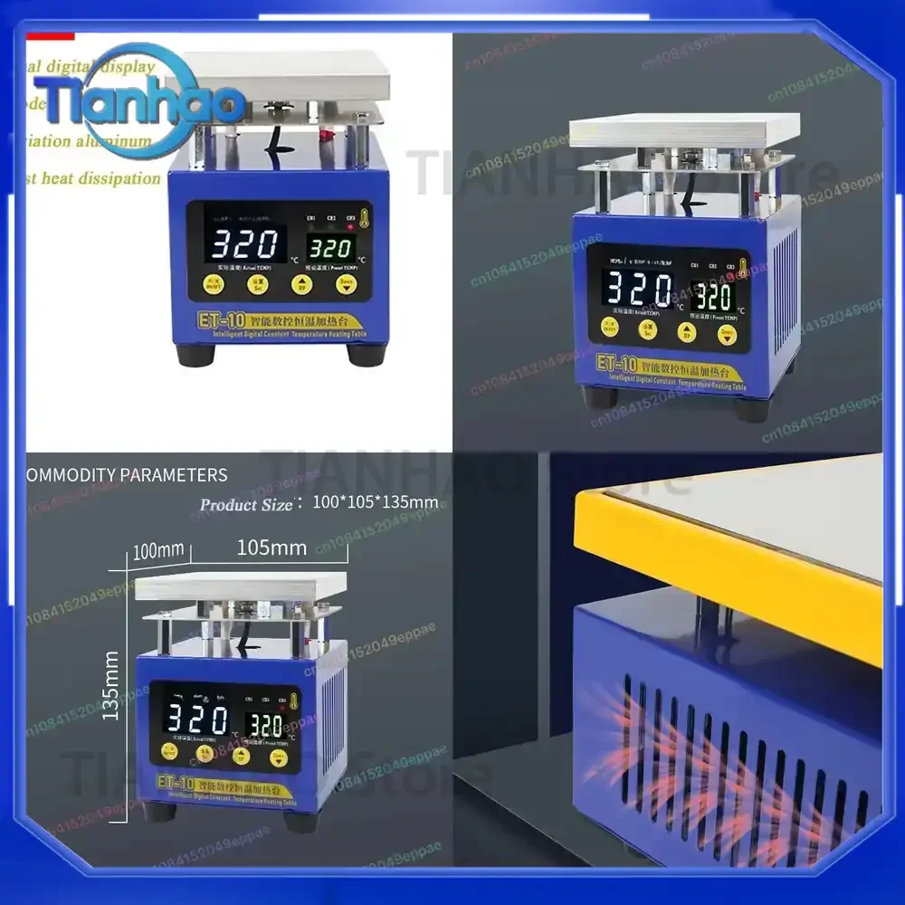 New ET-10 Heating Station Electronic Hot Plate Table Preheating Platform for BGA PCB SMD Phone LCD Touch Screen Repair