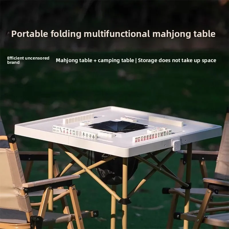 

Portable Folding Portable Mini Mahjong Machine Outdoor Table Camping Table Tea Free Code Card Dormitory